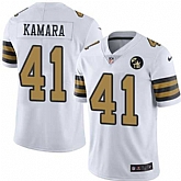 Nike Saints 41 Alvin Kamara White With Tom Benson Patch Color Rush Limited Jersey,baseball caps,new era cap wholesale,wholesale hats